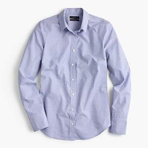 J. Crew Slim Perfect Shirt, in Perry (Blue), Size 8, EXCELLENT CONDITION